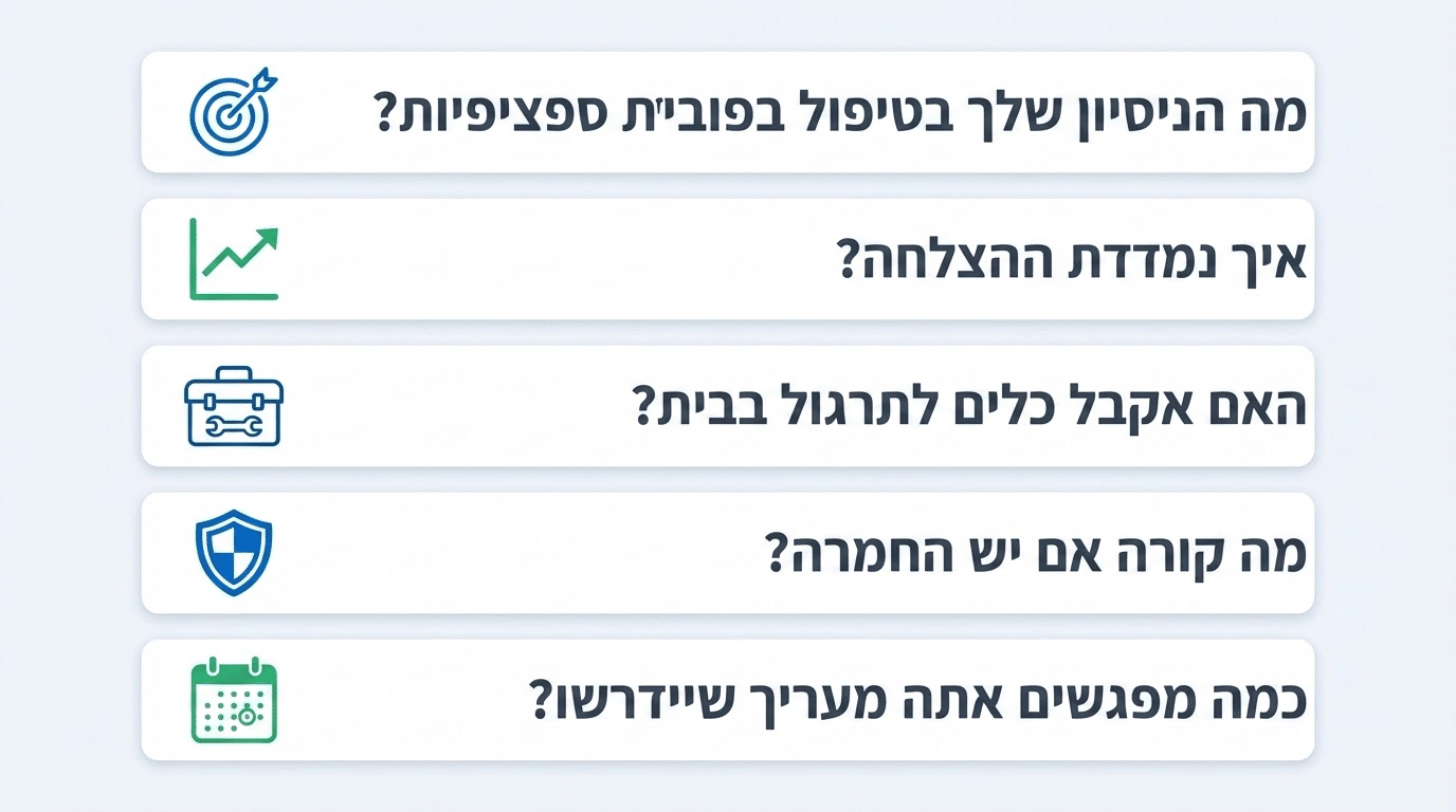 איך לבחור מטפל NLP לפוביות - שאלות חשובות לשיחה הראשונה