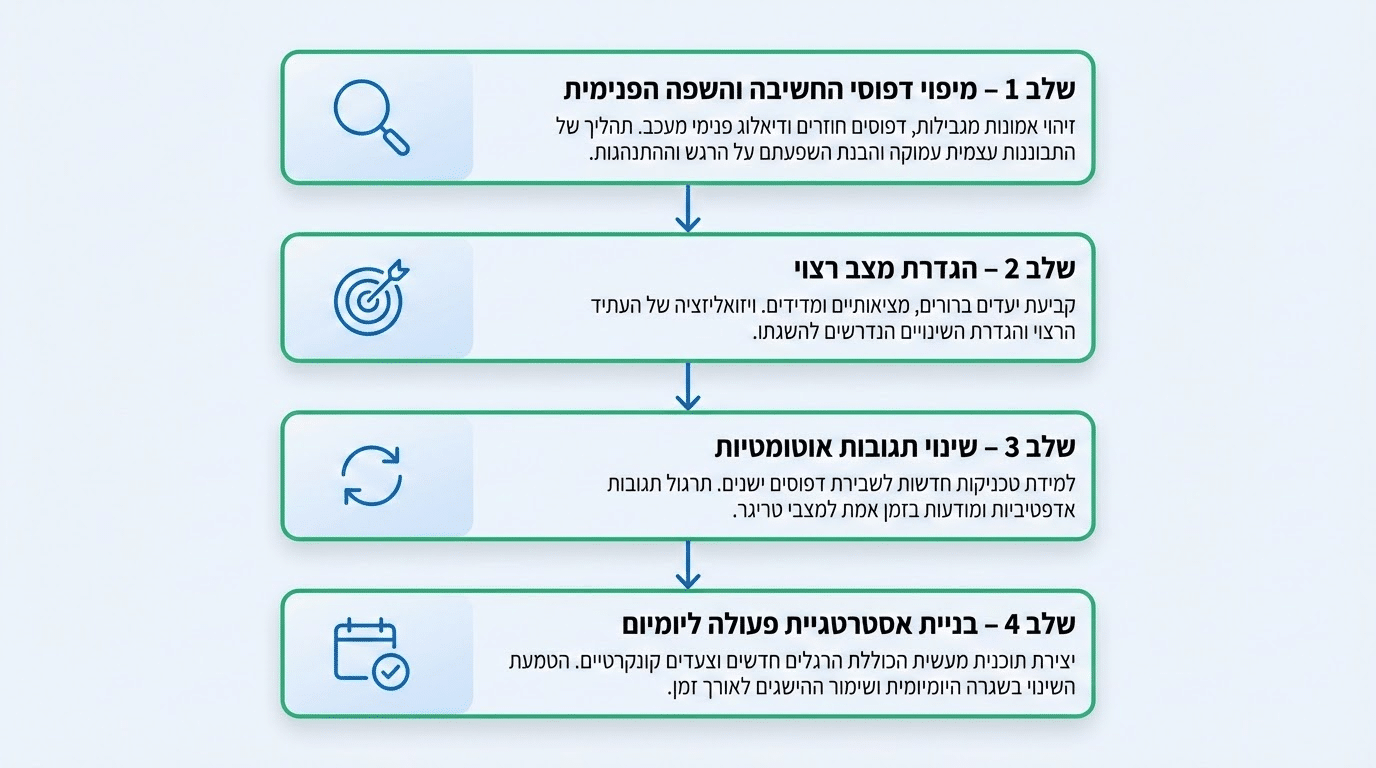 תהליך טיפול בדיכאון בשיטת NLP - שלבי הטיפול